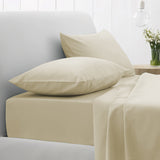 Easycare Polyester Cotton Fitted and Flat Bed Sheet Set