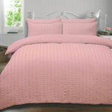 Seersucker Cotton Duvet Cover and Pillowcase Bed Set