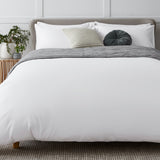 Luxe 400 Thread Count 100% Cotton Satin Duvet Cover And Pillowcase Set